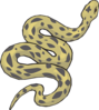 Slithering Yellow Snake Clip Art